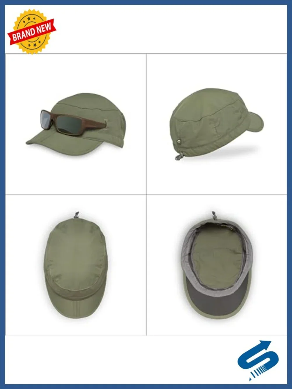 UPF 50+ Sun Hat with Wicking Sweatband, Clamshell Foldable Brim